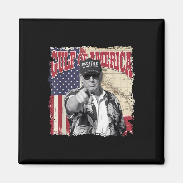 Aimant Amérique du Golfe des États-Unis Salutation Trump  (Devant)