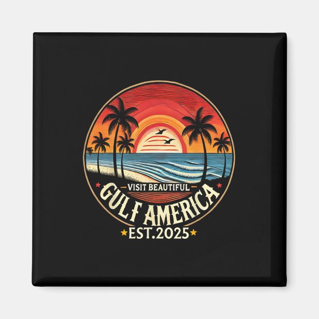 Aimant Amérique du Golfe Drôle Trump renommer (Devant)