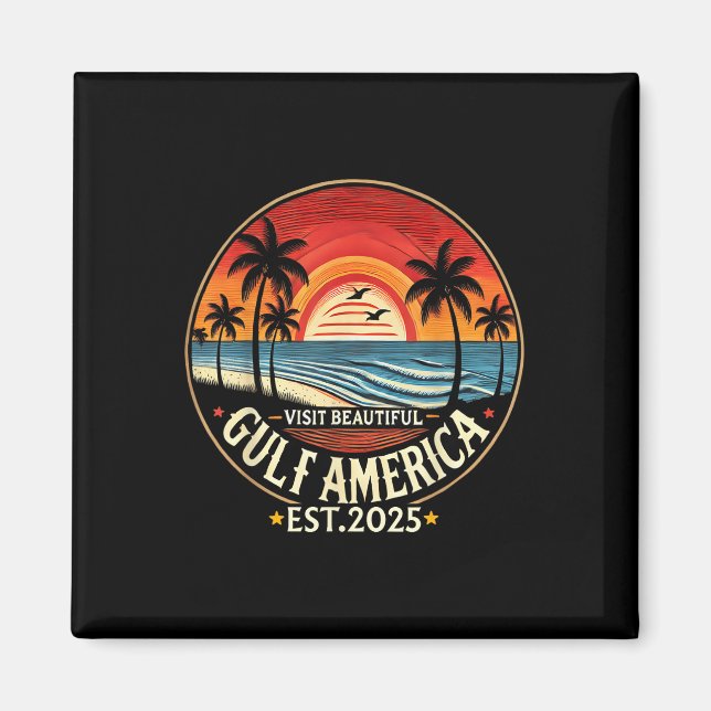 Aimant Amérique du Golfe Drôle Trump renommer (Devant)