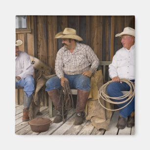 Aimant Amérique du Nord, États-Unis. Cowboys se détendant