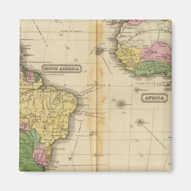 Aimant Amérique du Sud, Afrique (Devant)