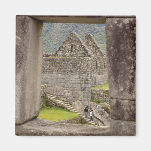 Aimant Amérique du Sud, Pérou, Machu Picchu. Deux tourist