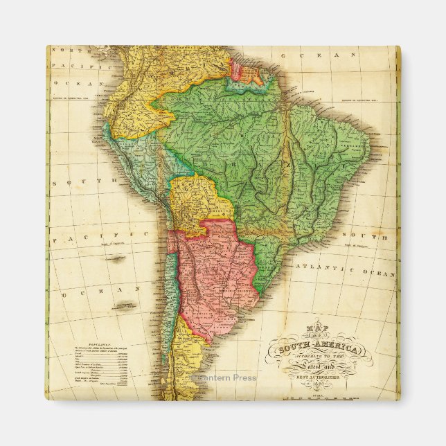 Aimant Amérique du SudCarte panoramiqueAmérique du Sud (Devant)