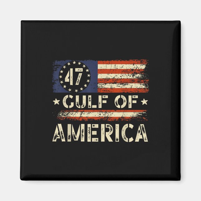 Aimant Amérique Golfe Amérique Vintage Drapeau Golfe Mexi (Devant)