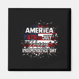 Aimant Amérique Joyeux 4 juillet Jour de l'indépendance H