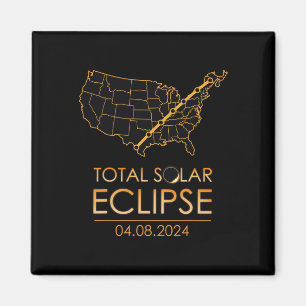 Aimant Amérique Total Éclipse Solaire Avril 8 2024 Usa Ca