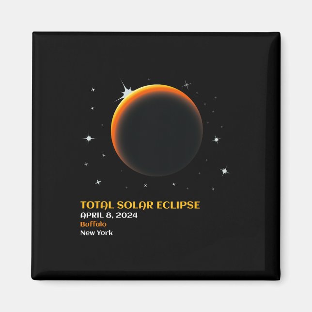 Aimant Amérique Totalité 04 08 24 Total Éclipse Solaire 2 (Devant)