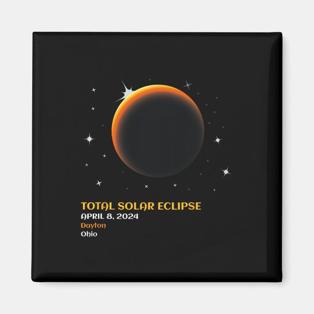 Aimant Amérique Totalité 04 08 24 Total Éclipse Solaire 2 (Devant)