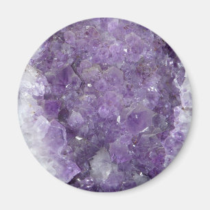 Aimant Améthyste Geode - pierre gemme en cristal violett