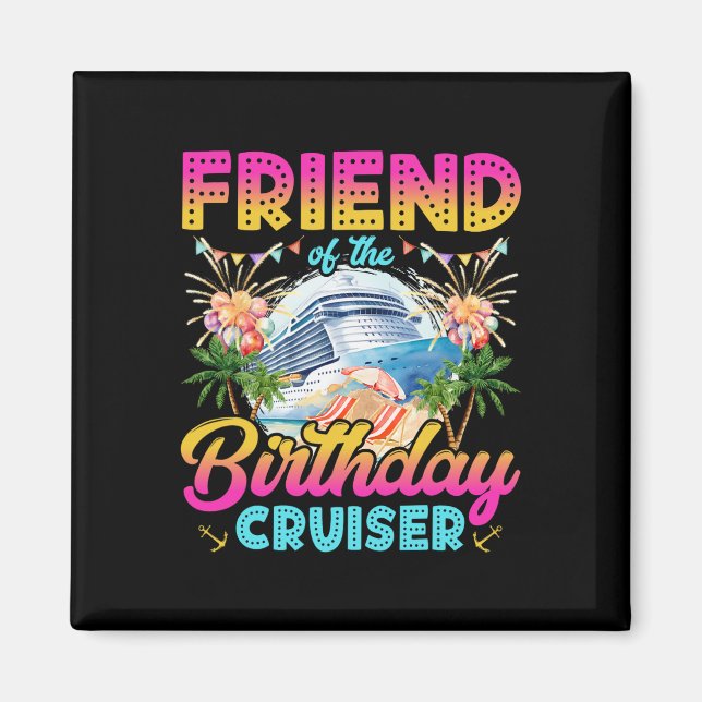Aimant Ami du croiseur d'anniversaire Drôle de croisière  (Devant)