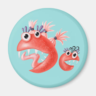 Aimant Ami Monstre Drôle Amis Joyeux Créatures Silly