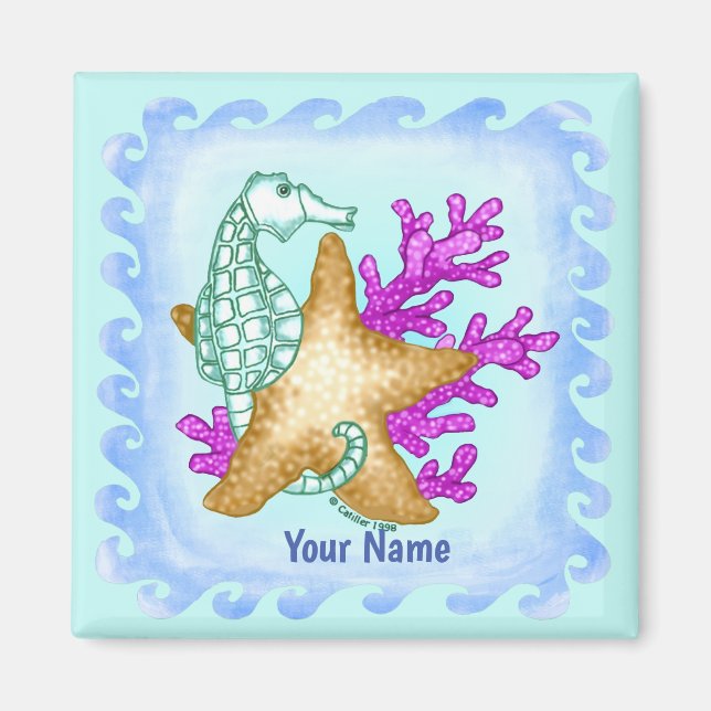 Aimant Amis de la mer Hippocampe  (Devant)