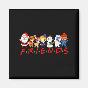 Aimant Amis de Noël Santa Rudolph Bonhomme de neige Famil