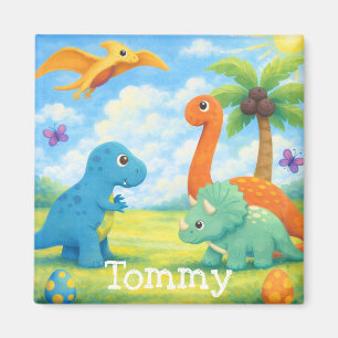Aimant Amis Dinosaures Colorés Mignons Enfants