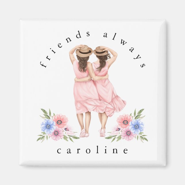 Aimant Amis modernes Toujours Filles Nom Casquette (Devant)