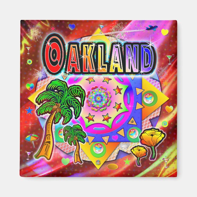 Aimant Amis tropicaux d'Oakland (Devant)