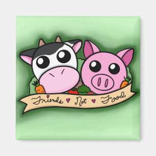 Aimant Amis végétariens/végétaliens - pas alimentaires