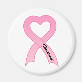 Aimant Amitié au ruban rose