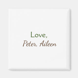 Aimant amour ajouter un nom simple texte modifiable minim