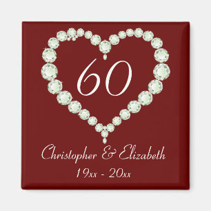 Aimant Amour Coeur Diamond Anniversaire Mémoire