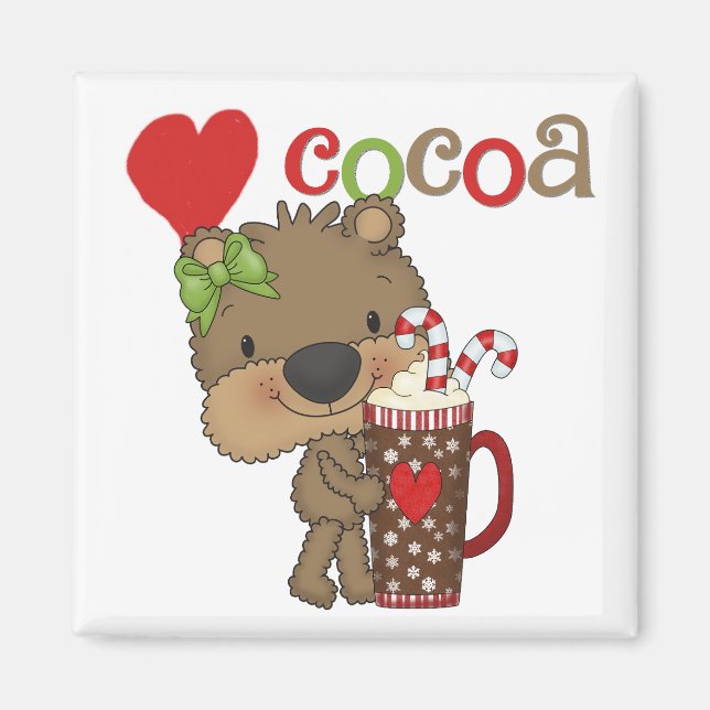 Aimant Amour de cacao d'ours de fille (Devant)