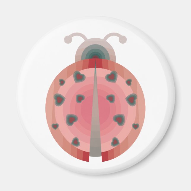 Aimant amour de coccinelle (Devant)