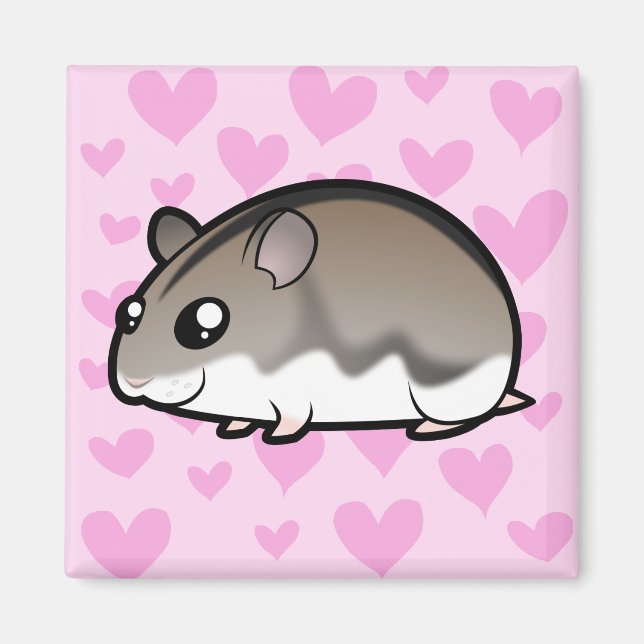 Aimant Amour de hamster nain (Devant)