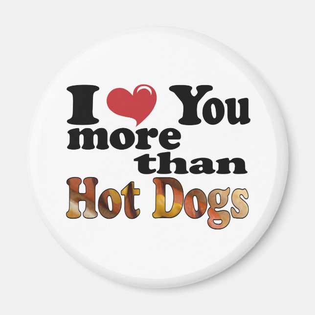 Aimant Amour de Hot Dog (Devant)