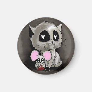 Aimant Amour de l'amitié de chaton et de souris pour la S