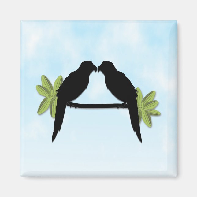 Aimant Amour de perroquet (Devant)