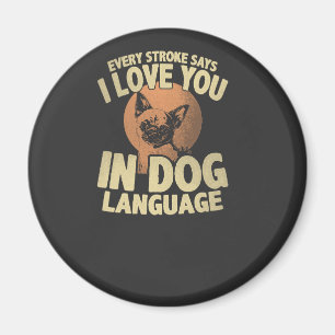 Aimant Amour d'empreinte de patte Citation canine Art pou