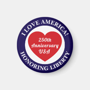 Aimant Amour des États-Unis Patriotique Rouge Blanc Bleu