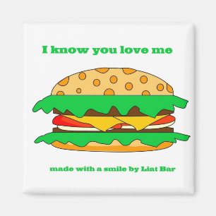 Aimant amour d'hamburger