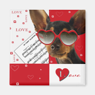 Aimant Amour. Drôle Chien Valentine's Day Cadeau