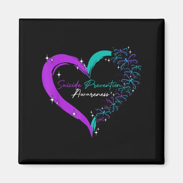 Aimant Amour du coeur Dragonfly Prévention du suicide Sen (Devant)