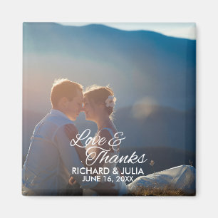 Aimant Amour et Merci   Mariage Photo Merci Favoriser