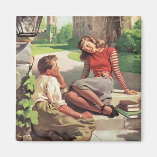 Aimant Amour et romance vintage, amoureux du lycée