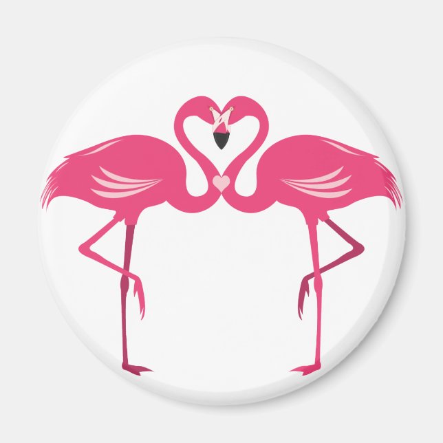 Aimant Amour Flamant rose (Devant)