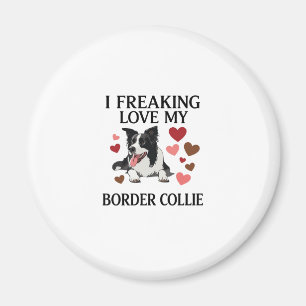 Aimant Amour fou pour Border Collie Dog Hearts_1