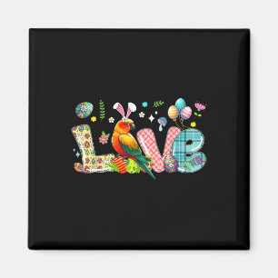 Aimant Amour Lapin de Pâques Soleil Conure Chasse Oeufs F