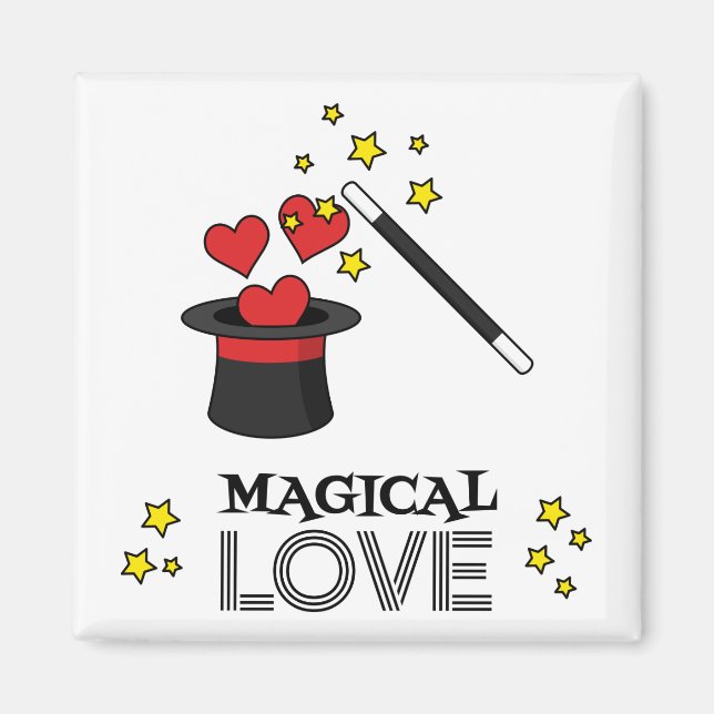 Aimant Amour magique - Noir (Devant)