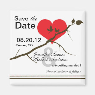 Aimant Amour -Magnet Réservez la date