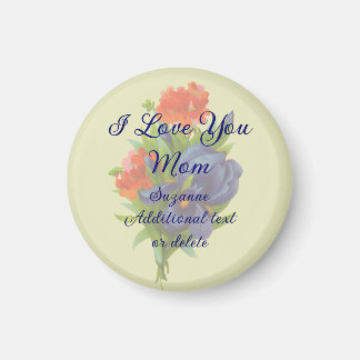 Aimant Amour Maman Fleur Iris Personnalisé
