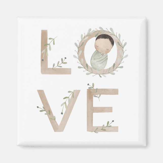 Aimant Amour | Nouveau bébé (Devant)