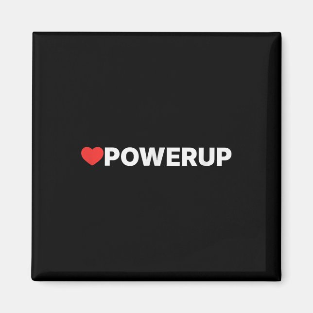 Aimant Amour Powerup - Cœur  (Devant)