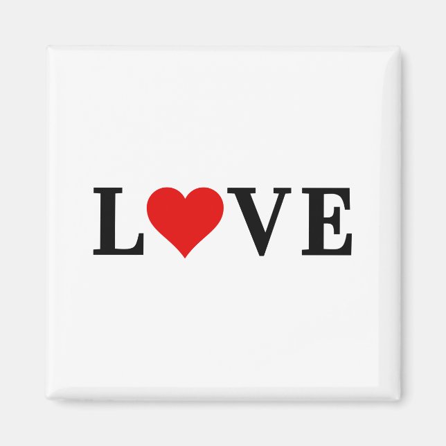 Aimant AMOUR Simple Minimaliste Élégant (Devant)