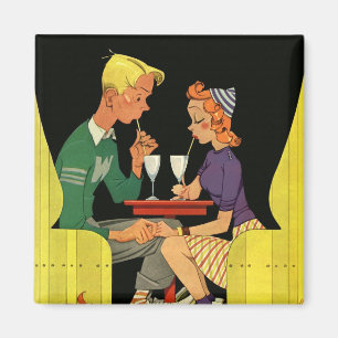 Aimant Amour vintage et romance, Ados à la boutique Soda