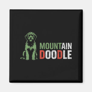 Aimant Amoureux de chien doodle de montagne Vintage rétro