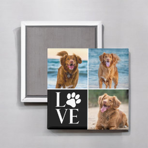 Aimant Amoureux de chiens mignons personnalisé Amour Phot