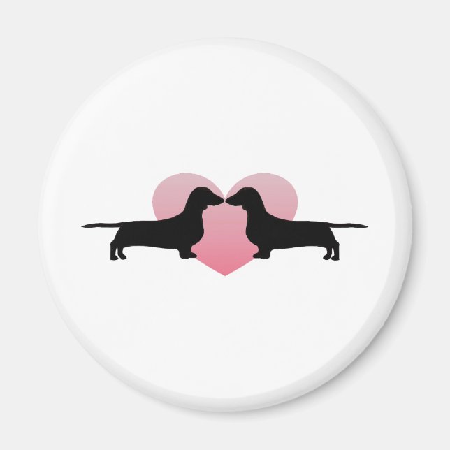 Aimant Amoureux de Dachshund (Devant)